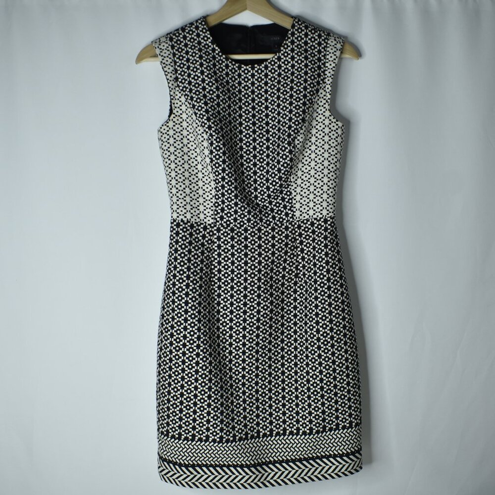 J Crew Women's Dress Mini Sleeveless Sheath Woven Paneled Geometric